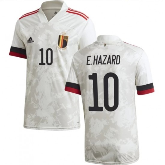 Camisola Bélgica E.Hazard 10 Equipamento Segundo Euro 2020 Manga Curta
